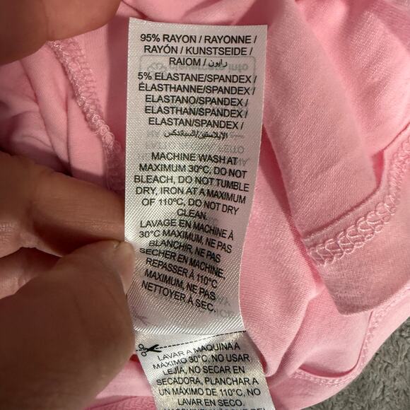 Edikted Rayna Cowl Neck Asymmetric Top, Pink, XS - Picture 4 of 4